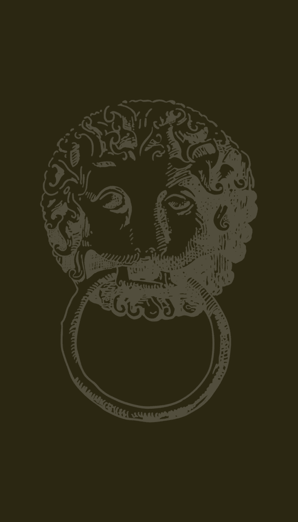 A icon from mannered estate showcasing a creative lions head